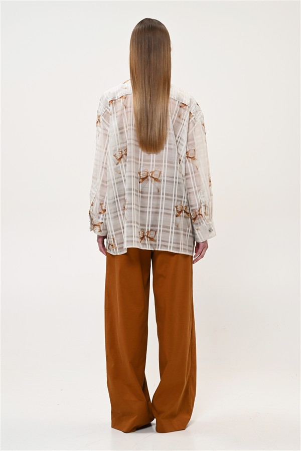 BOOM 033 BOW SHIRT BEIGE
